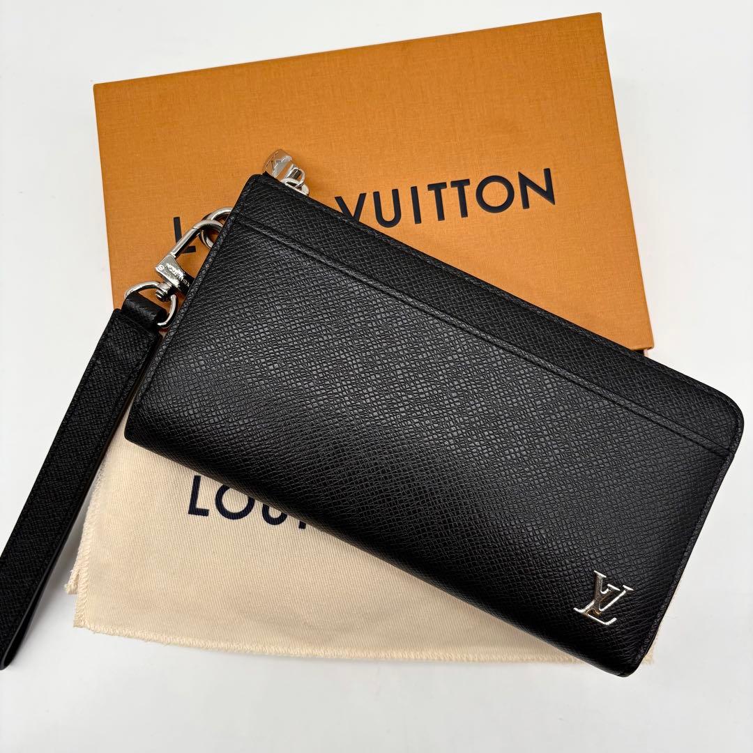 【極美品 IC搭載】ルイヴィトン ジッピードラゴンヌ タイガ 長財布 ブラック