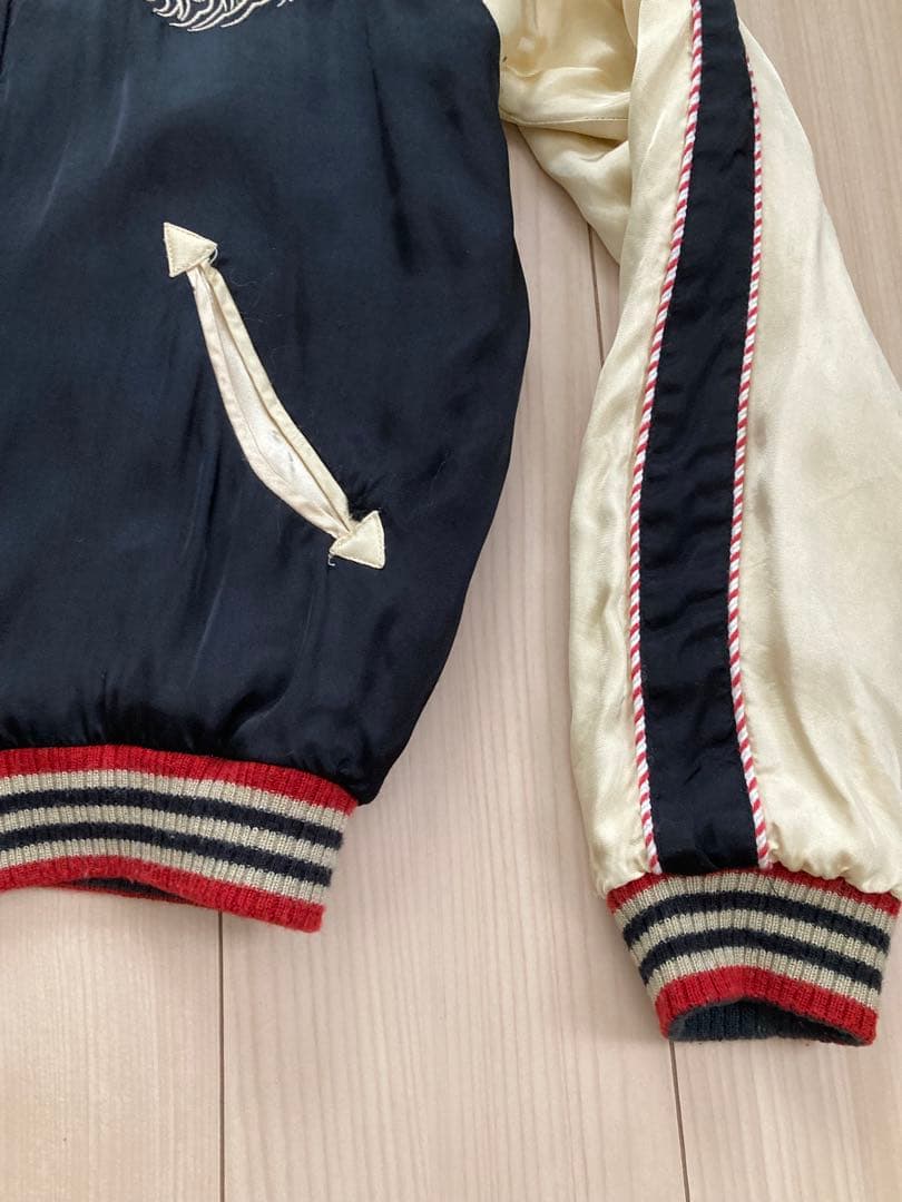 スカジャン　クロップドヘッズ　リバーシブル　風神雷神　花旅楽団　テーラー東洋