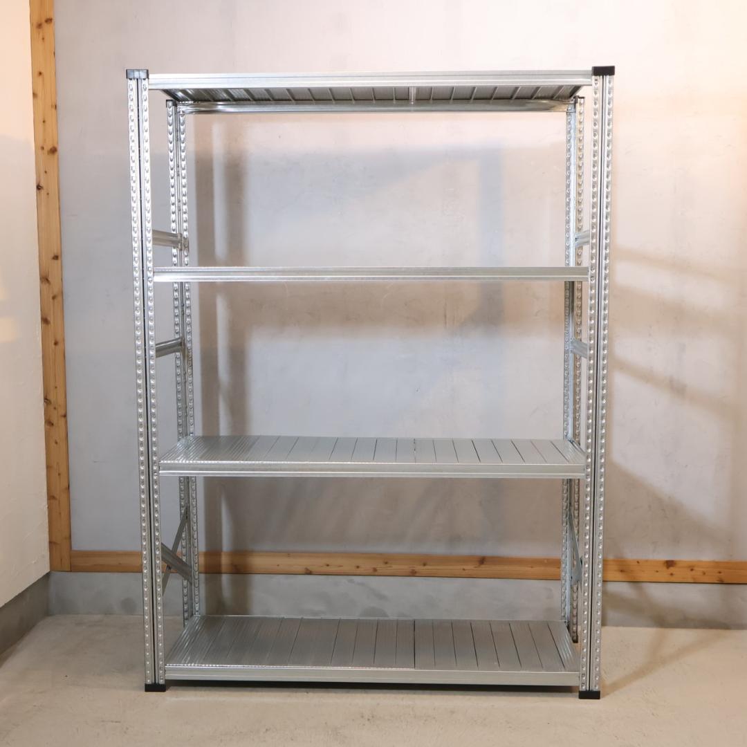 LSISTEM メタルシステム 4段ワイドシェルフ インダストリアル