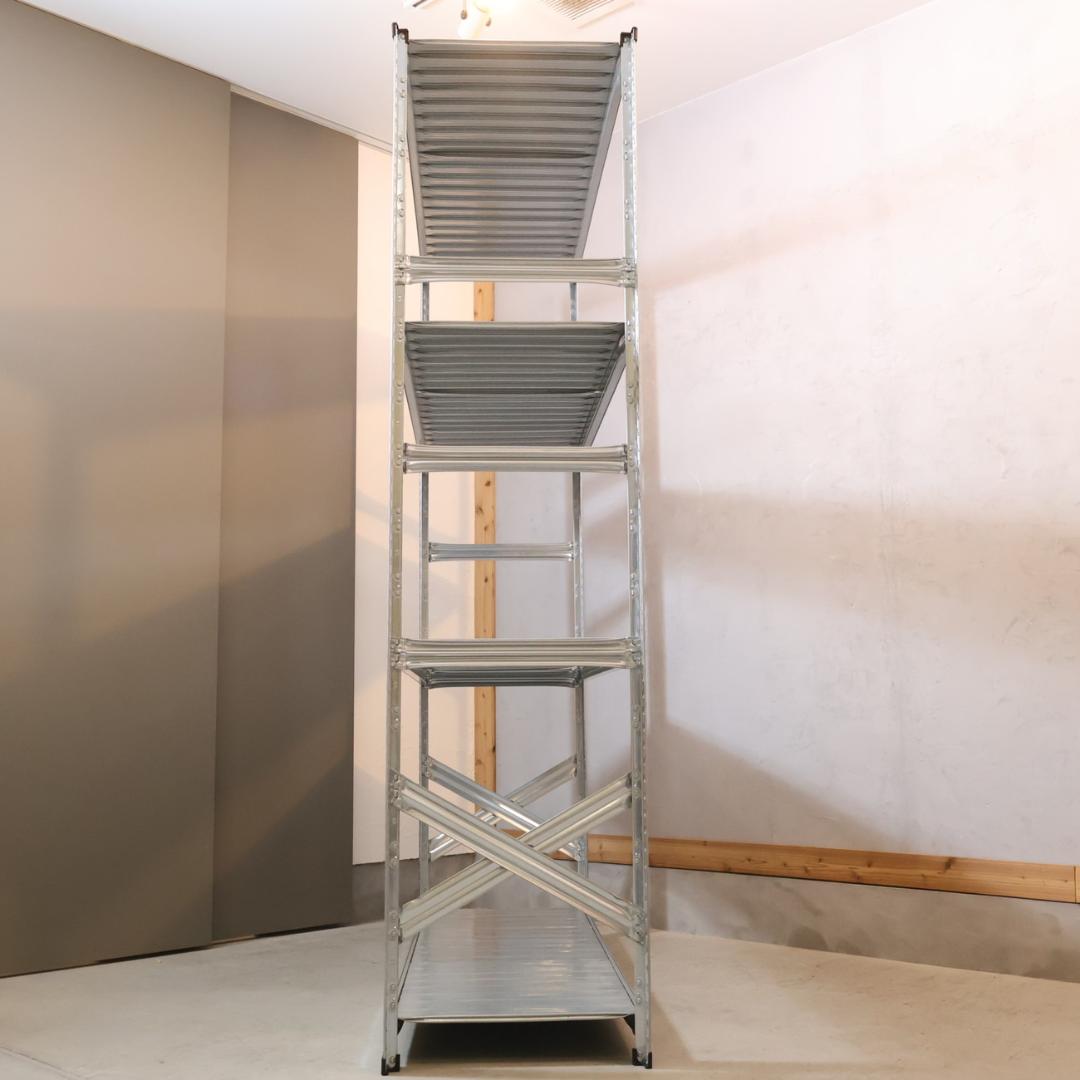 LSISTEM メタルシステム 4段ワイドシェルフ インダストリアル