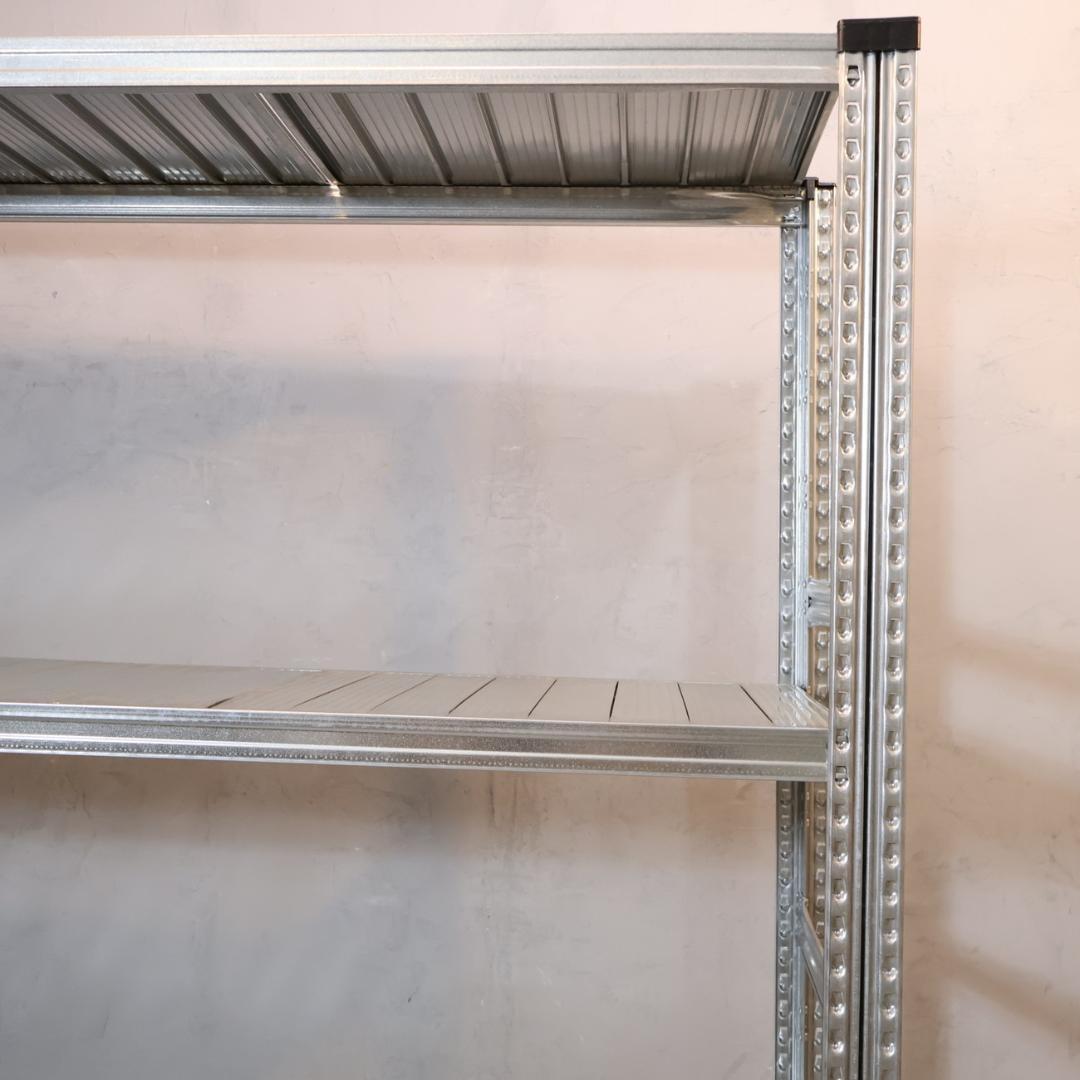 LSISTEM メタルシステム 4段ワイドシェルフ インダストリアル