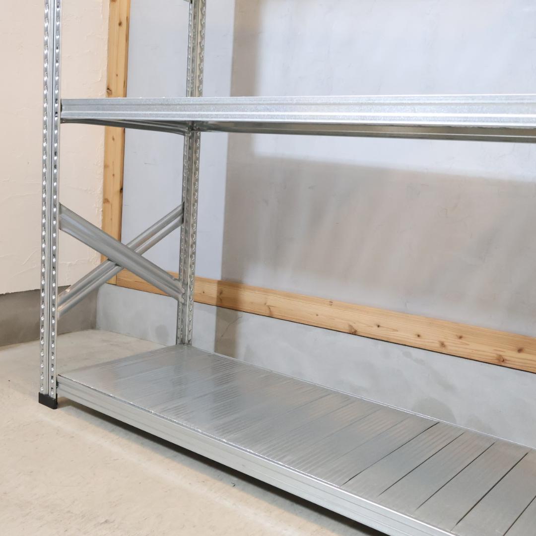 LSISTEM メタルシステム 4段ワイドシェルフ インダストリアル