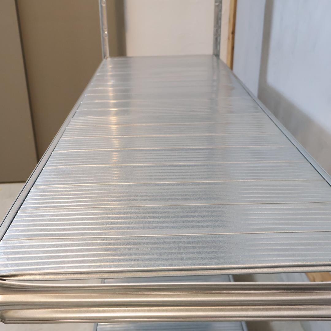 LSISTEM メタルシステム 4段ワイドシェルフ インダストリアル