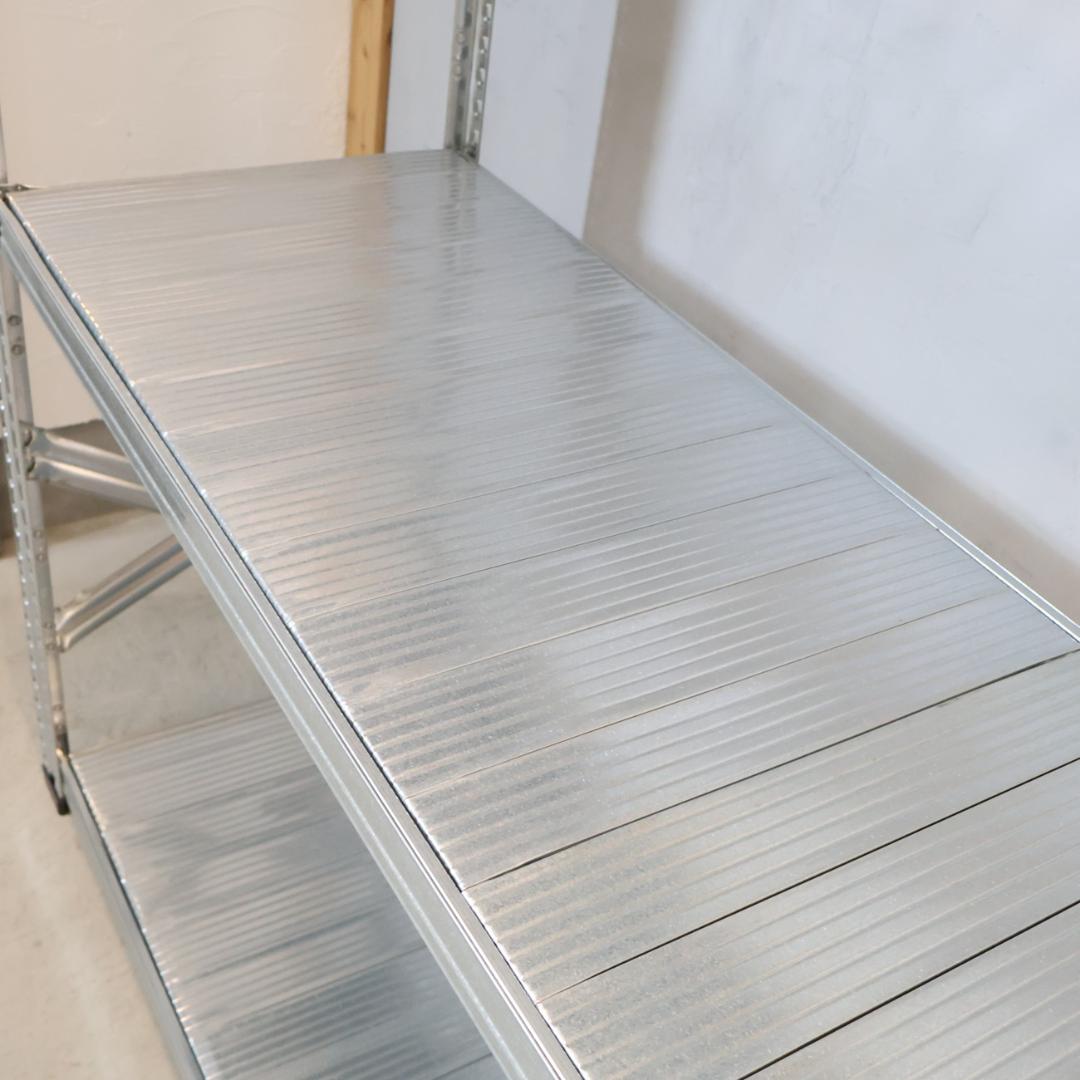 LSISTEM メタルシステム 4段ワイドシェルフ インダストリアル