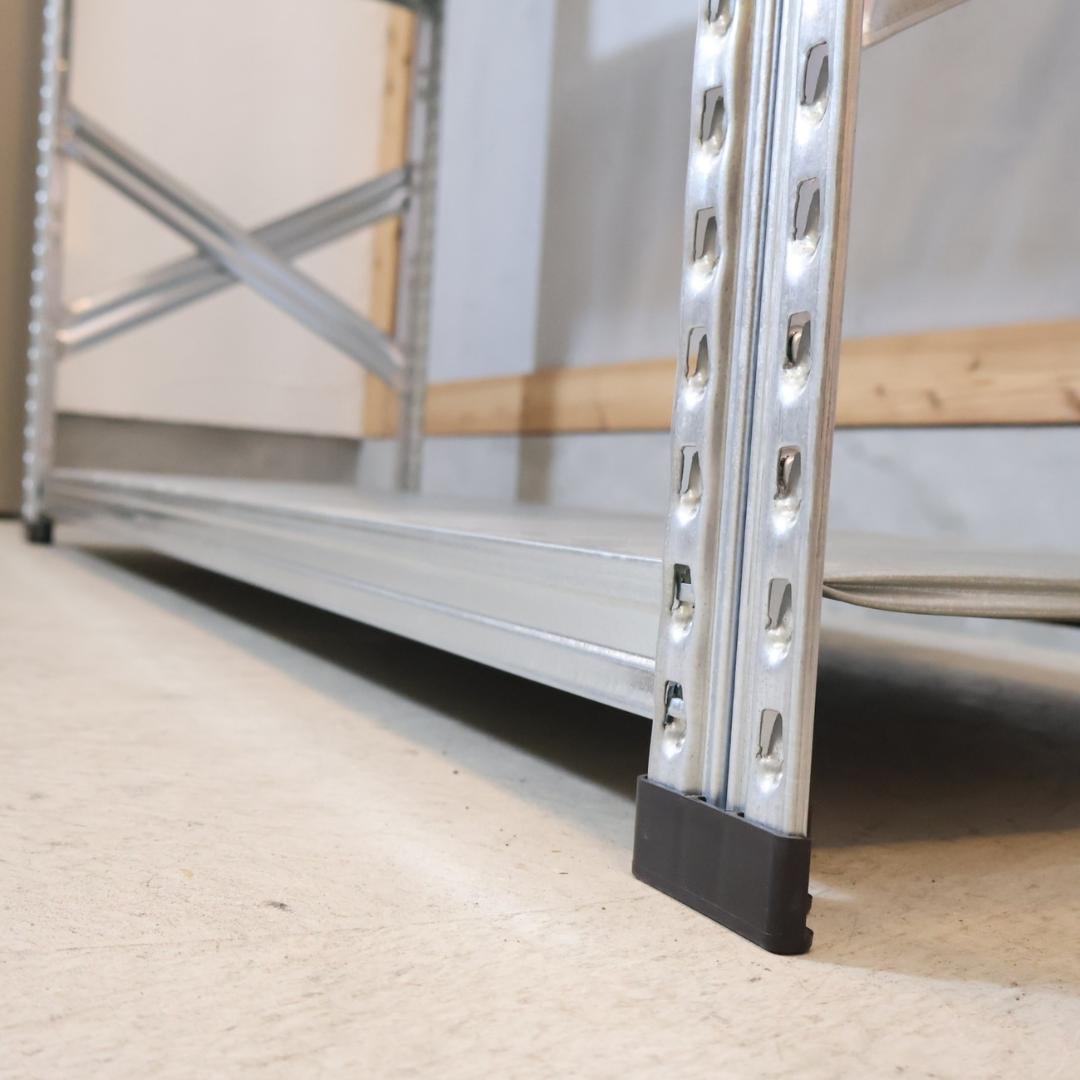 LSISTEM メタルシステム 4段ワイドシェルフ インダストリアル