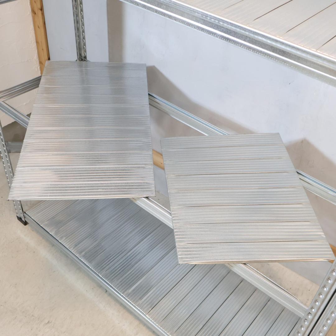 LSISTEM メタルシステム 4段ワイドシェルフ インダストリアル