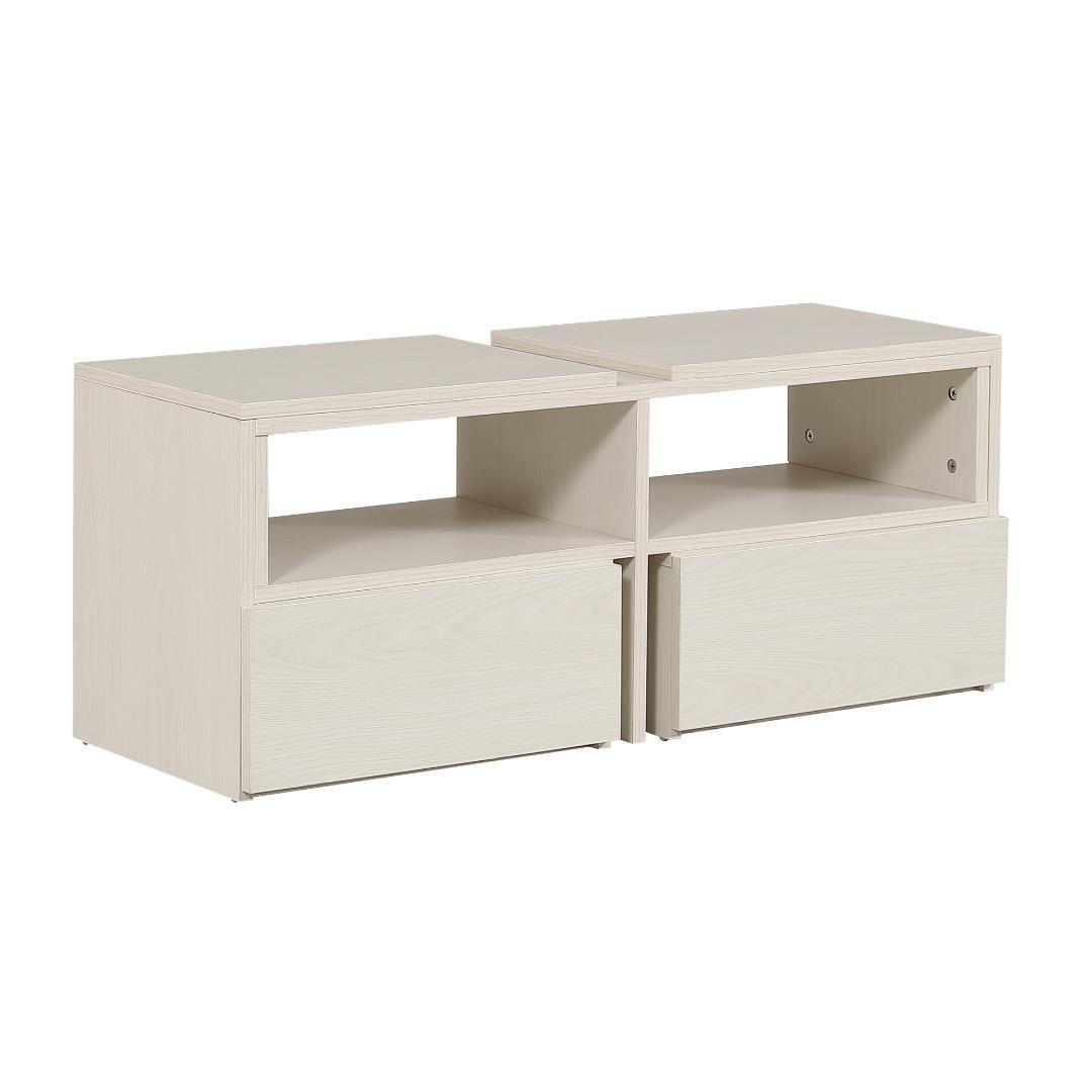 テレビ台　伸縮変化可能　大容量でしっかり収納　引き出し付き　おしゃれ　WHITE