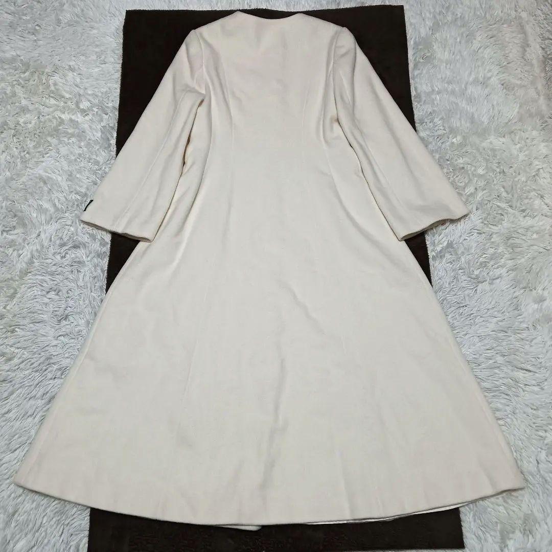 【タグ付】セルフォード　ノーカラーロングコート　カシミヤ混　Aライン　マキシ丈