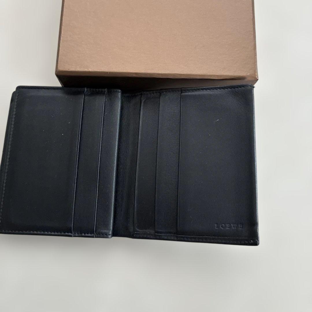 ロエベLOEWE アナグラム　二つ折り財布　ナッパレザー　スペイン製