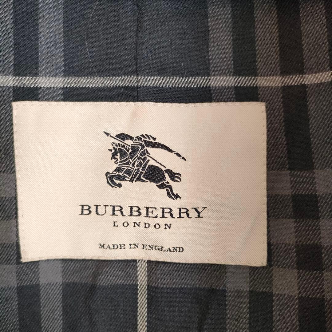 バーバリーロンドン トレンチコート ノバチェック 黒 英国製 XL 状態良好♪