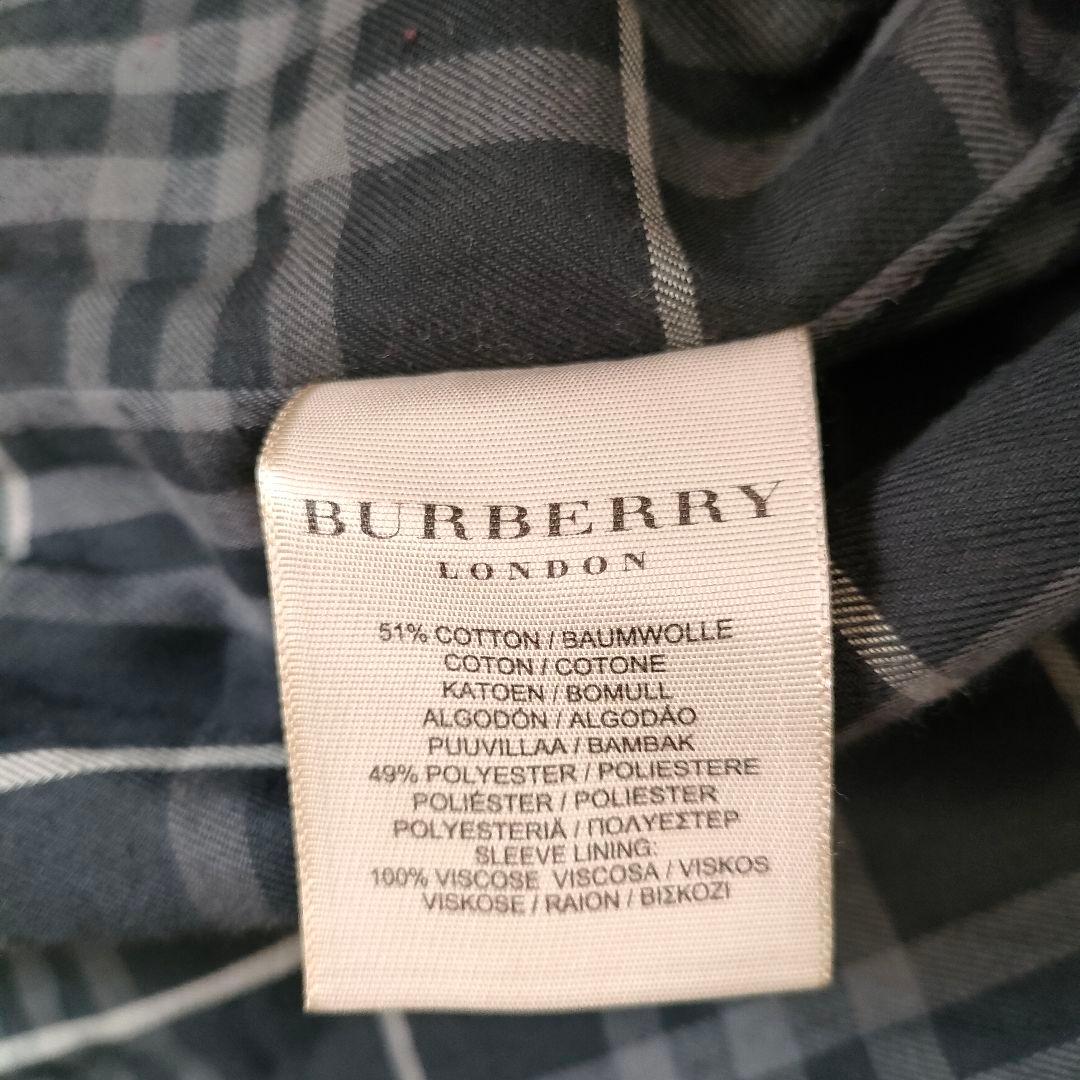 バーバリーロンドン トレンチコート ノバチェック 黒 英国製 XL 状態良好♪