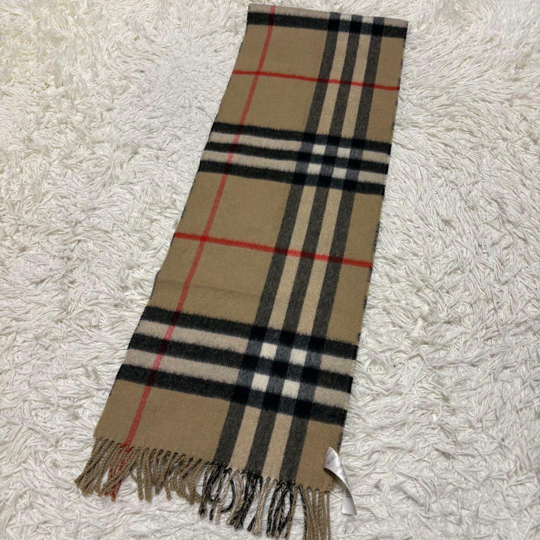 現行 BURBERRY ロゴ マフラー リバーシブル