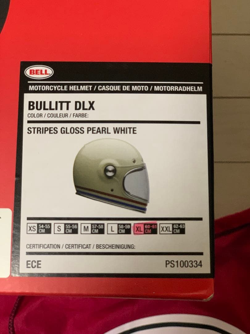 BELL BULLITT DLX ストライプパールホワイト　サイズXL