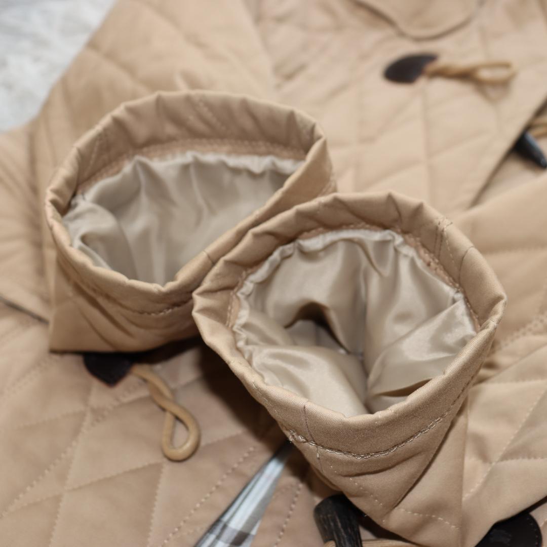 ✨バーバリーブルーレーベル✨キルティング　ダッフル　フード　ファー　2WAY