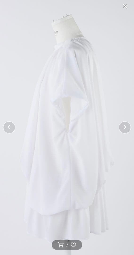 3.5万⭐️ENFOLD ウェーブシャーリングブラウス 美品　白