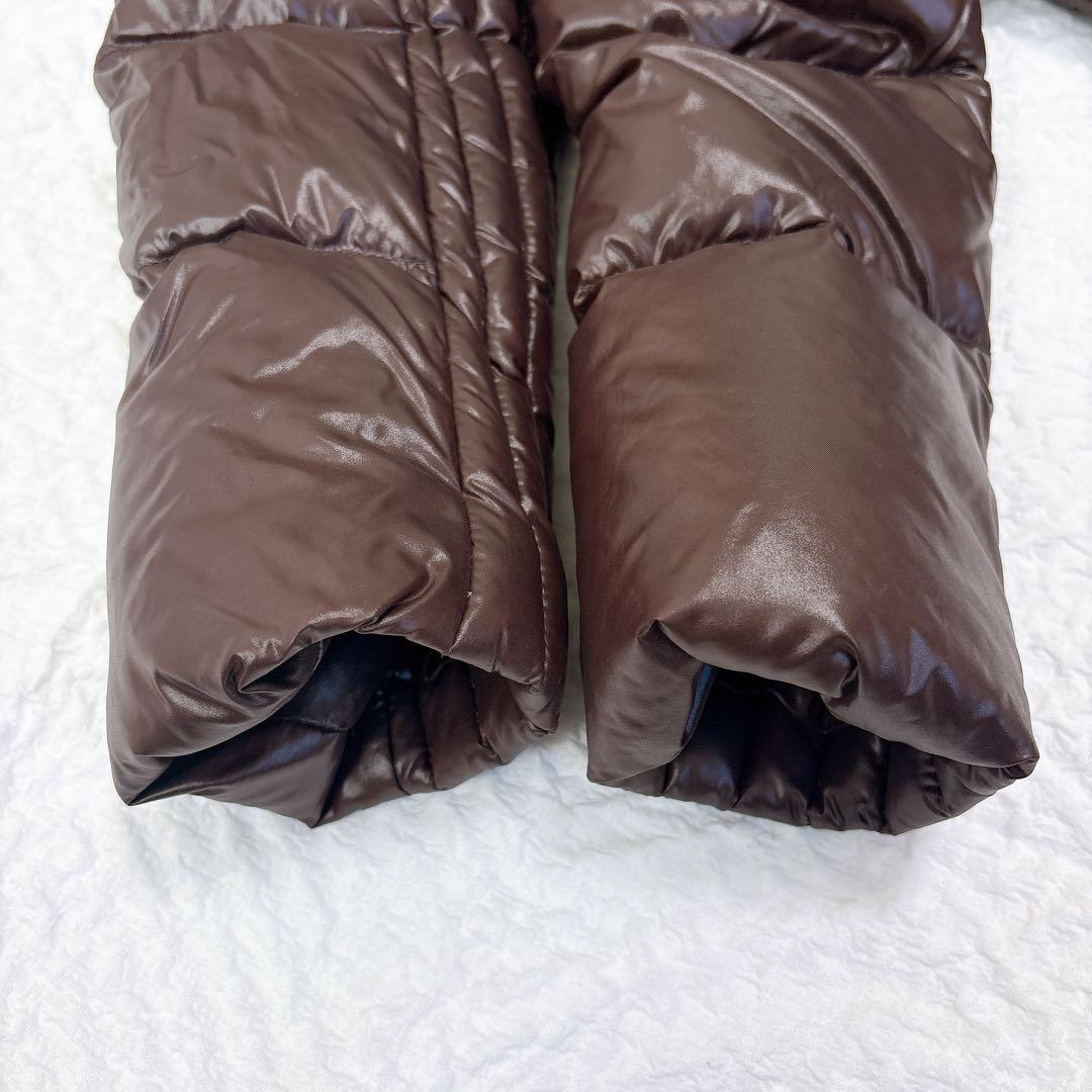 極美品✨TATRASタトラス　クルサ　ダウンジャケット　ブラウン　光沢　フード