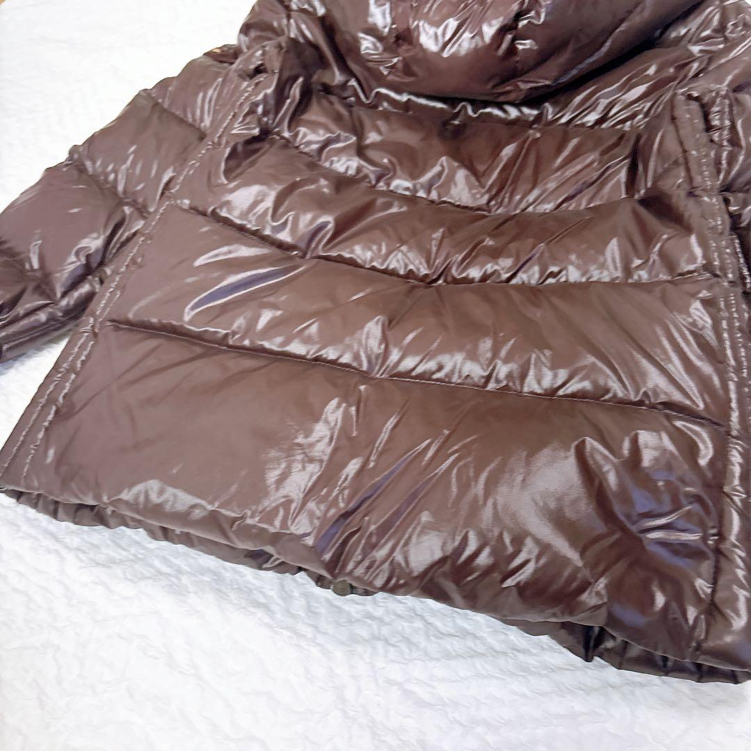極美品✨TATRASタトラス　クルサ　ダウンジャケット　ブラウン　光沢　フード