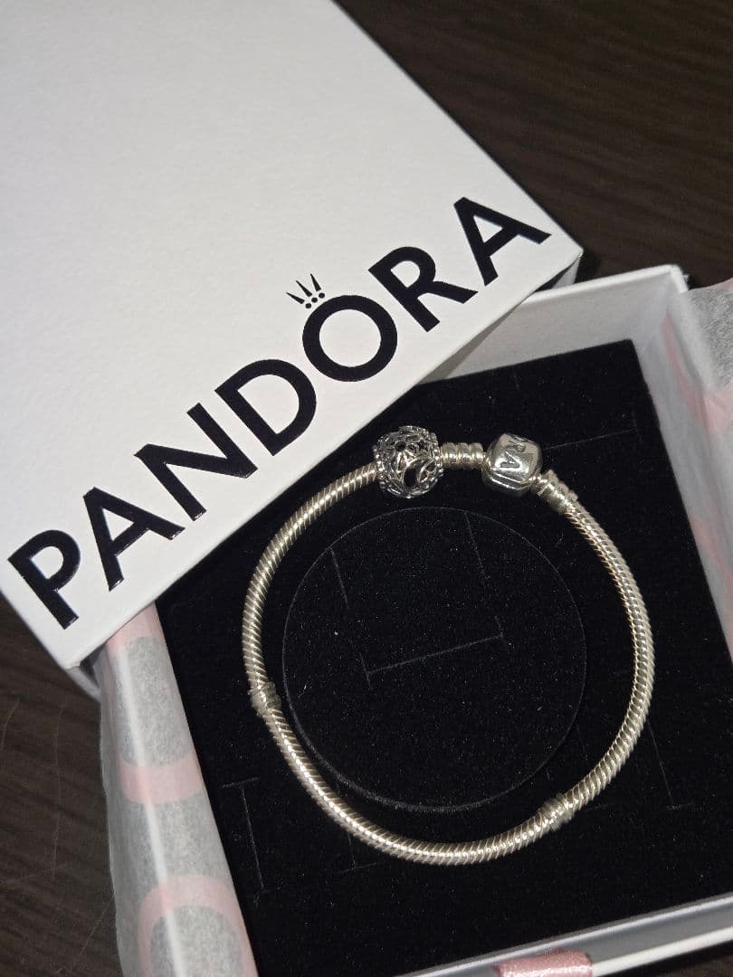 PANDORA スターリングシルバー スター＆ムーンチャーム 17cm