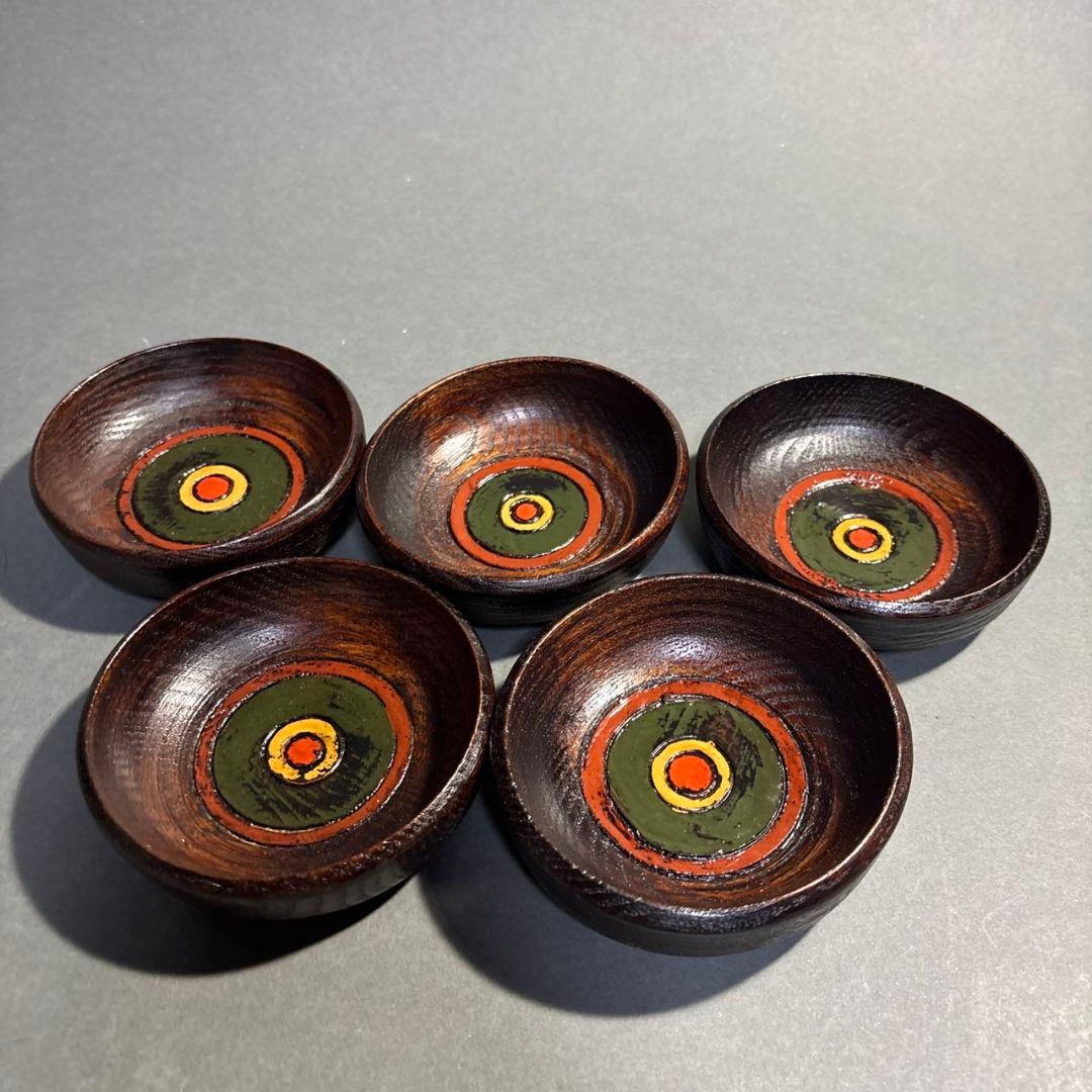 村瀬治兵衛　独楽　銘々皿　５客
