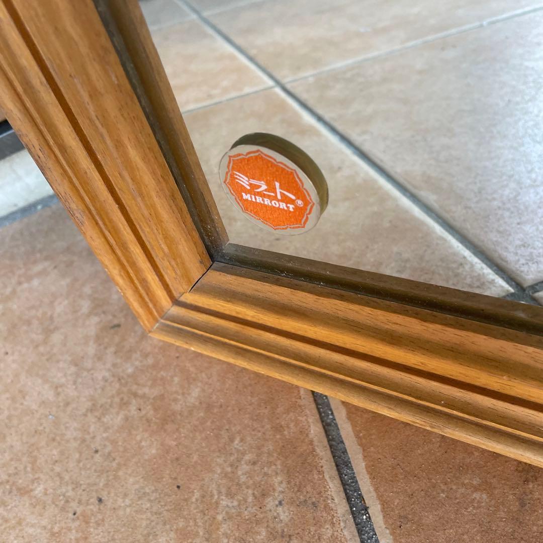 マホガニーフレーム 大型ウォールミラー アンティーク ヴィンテージ インテリア