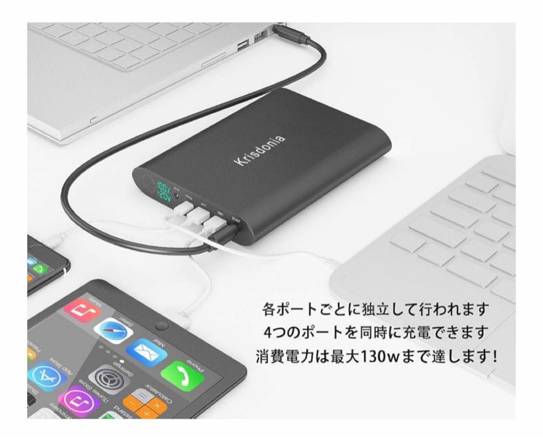 新品Krisdonia 大容量モバイルバッテリー 50000mAhポータブル電源
