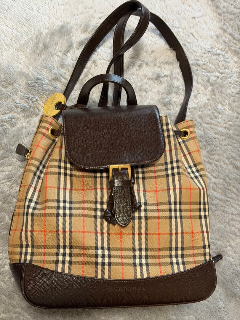 Pooh^_^ 様　Burberryノバチェック柄リュック シャドーホース