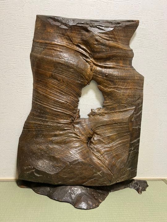 衝立　一枚板　天然木　アンティーク　桜　民芸品