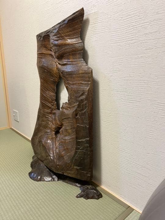 衝立　一枚板　天然木　アンティーク　桜　民芸品