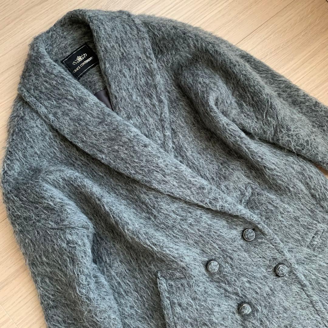 グレースコンチネンタル　ロングコート　グレー　36