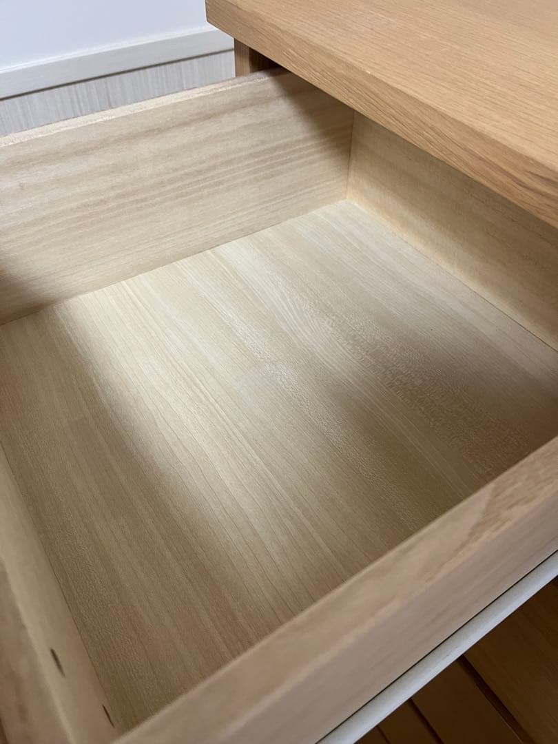 【無印良品】【廃盤】オーク材　無垢材　6段　チェスト