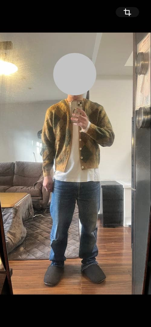 60sモヘア・ヴィンテージ・アーガイルカーディガン