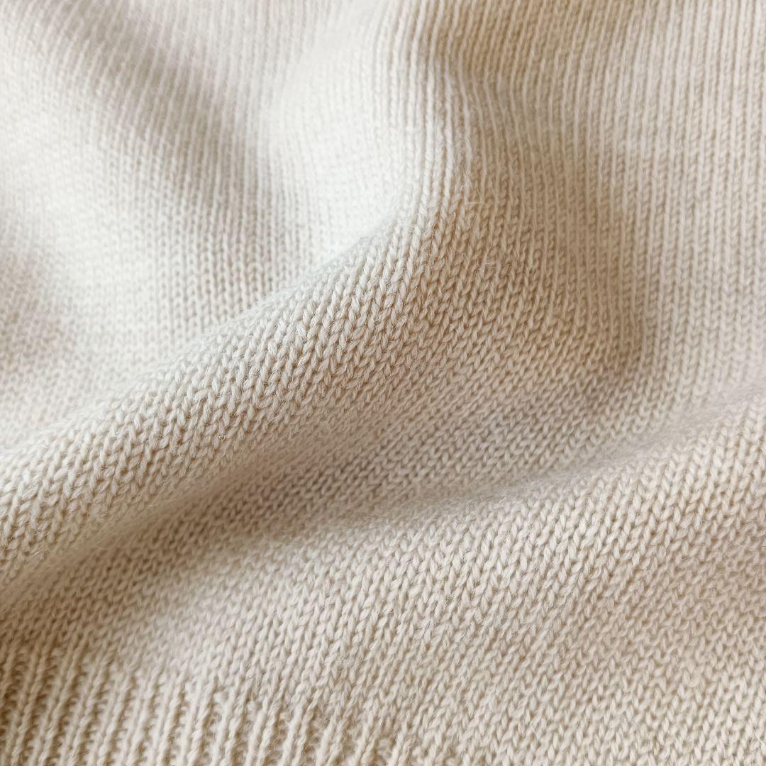 【マーガレットハウエル】DENSE WOOL Vネックニット 22AW キナリМ