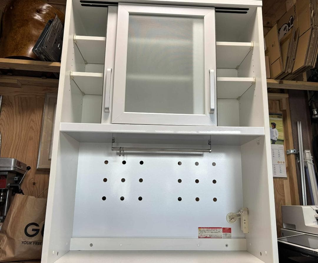 国産 ユーアイ製 キッチンボード、食器棚 幅89cm Used/キレイ