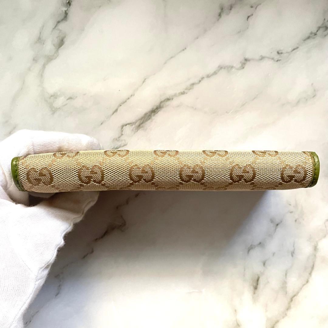GUCCI グッチ　長財布　GG キャンバス　2つ折り財布　美品　0114-③