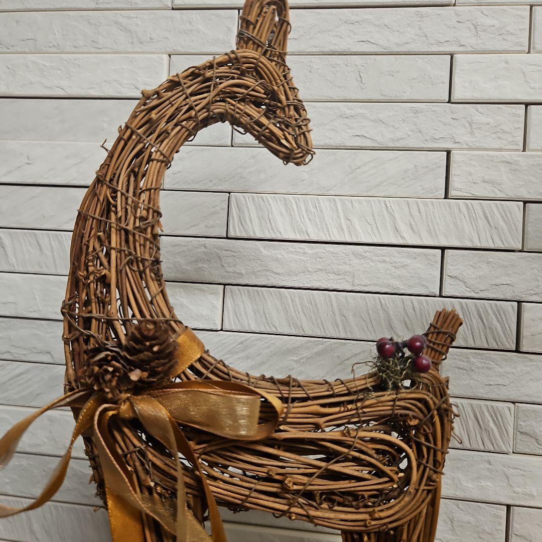 クリスマス飾りセット　サンタクロース&トナカイ親子・2WAYリース