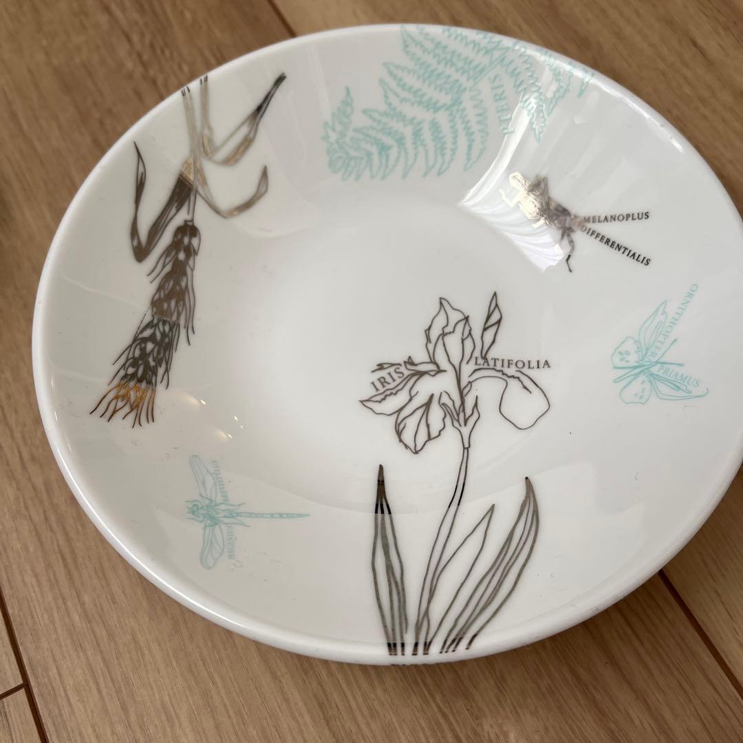 【Tiffany：新品・未使用】植物と昆虫デザインの食器セット