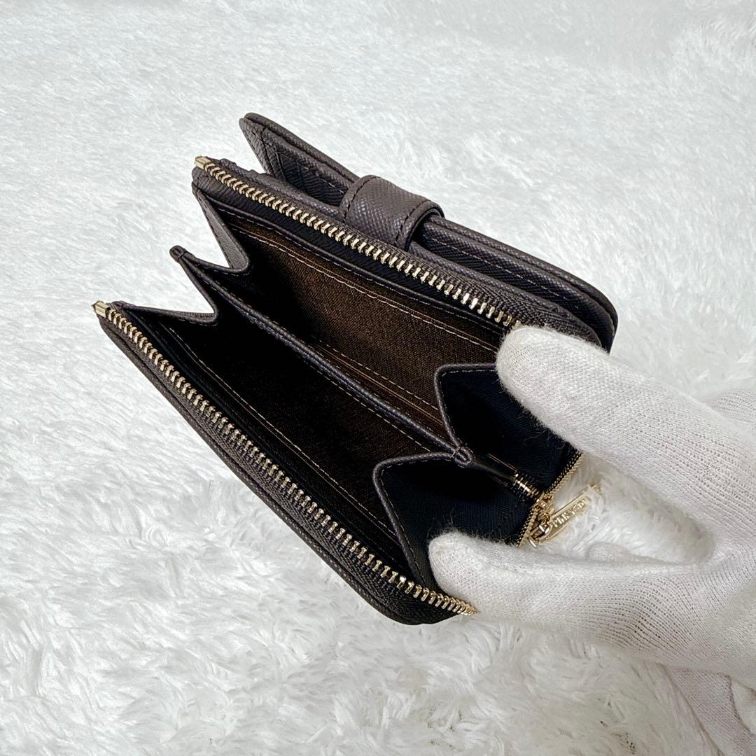 極美品✨ ピンキー＆ダイアン パドロック Ｌ字ファスナー 二つ折り財布 ブラウン