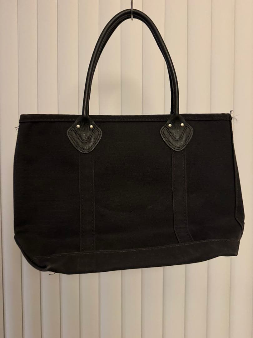 L.L.Bean ブラック トートバッグ　レザーハンドル