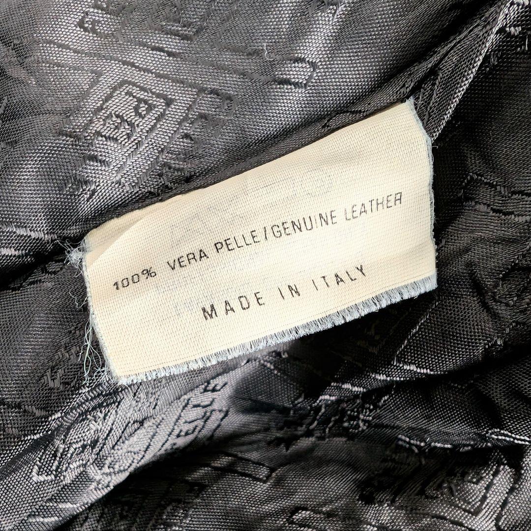 【訳あり】FENDI フェンディ レザーテーラードジャケット 本革 ブラック