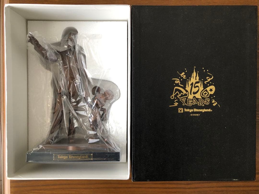 〈美品〉東京ディズニーランド 15周年刻印入りウオルトディズニー&ミッキー像