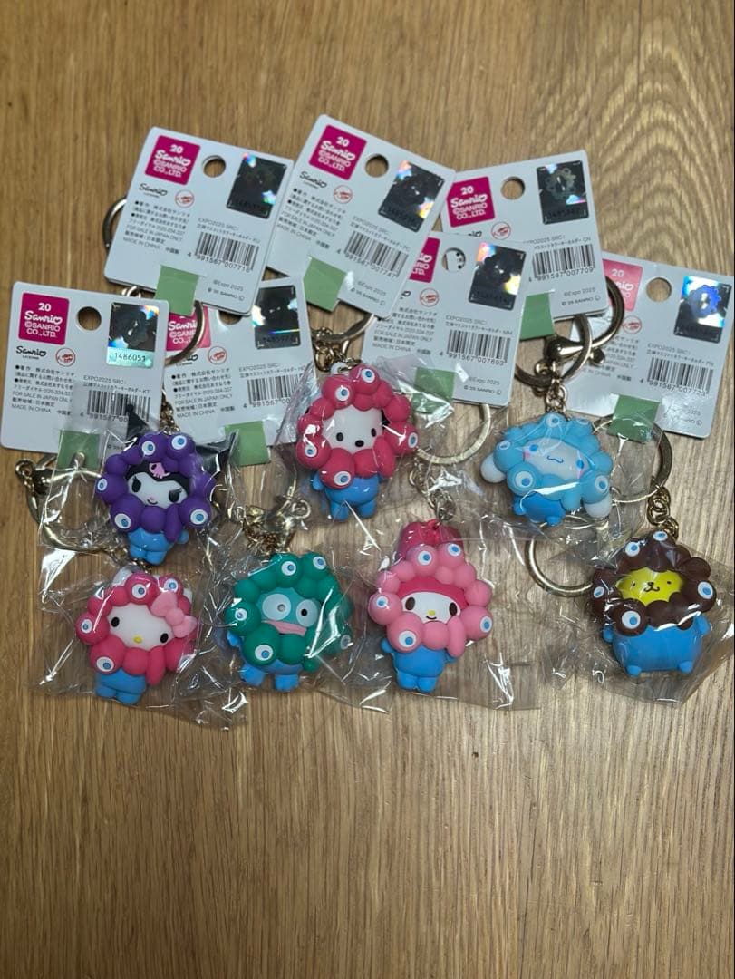 サンリオミャクミャクキーホルダー　ノーマル　パステル　コンプリート