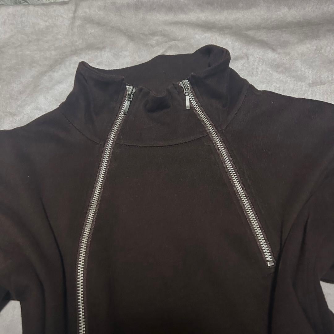 トップス 00s PPFM double zip long sleeve y2k