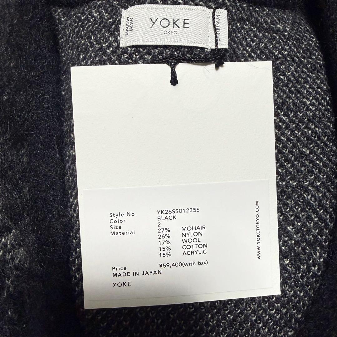 トップス Abstract Jaquard Mohair Cardigan BLACK 2