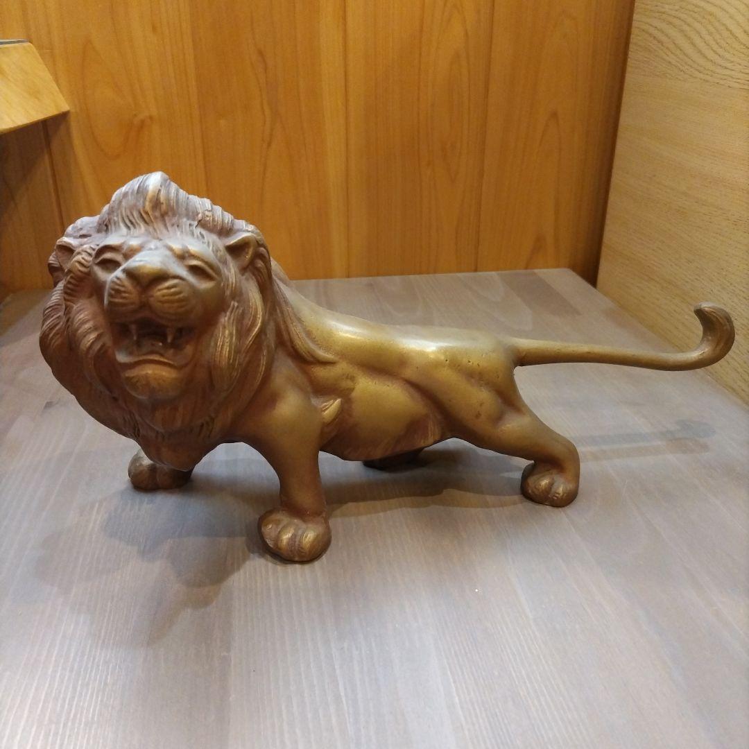 古道具　猛獣虎　ブロンズ像　虎の置物　虎　タイガー　骨董品　昭和時代　縁起物