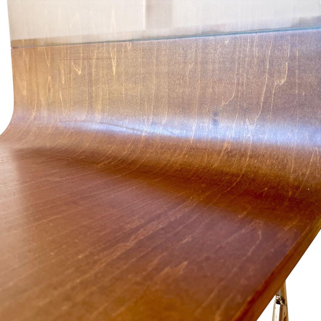 ミッドセンチュリー ガラス ローテーブル センターテーブル コーヒーテーブル 机