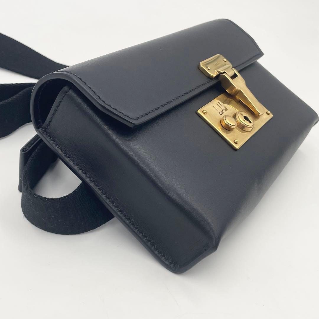 【美品】dunhill ダンヒル ロックバック ボディバッグ ベルトバッグ 黒