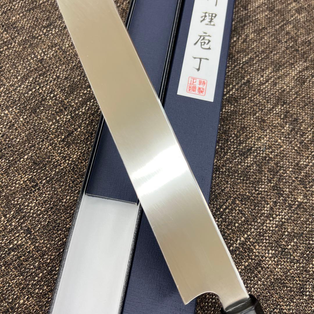 ★新品送料込★V10ステンレス鏡面仕上げ刺身包丁300mm黒檀柄