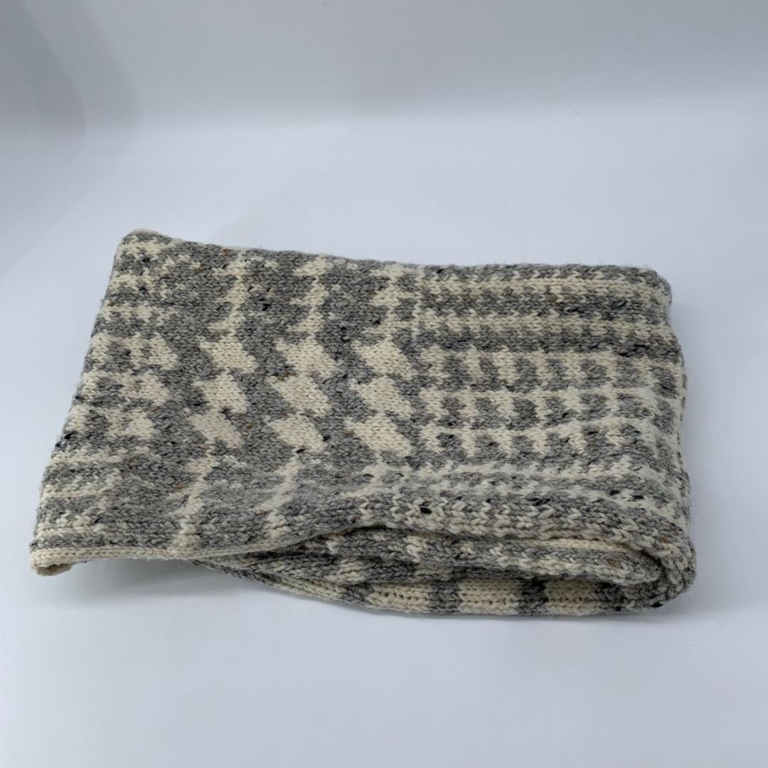 16459✨美品✨トムブラウン 4BAR マフラー ツイード ウール ニット