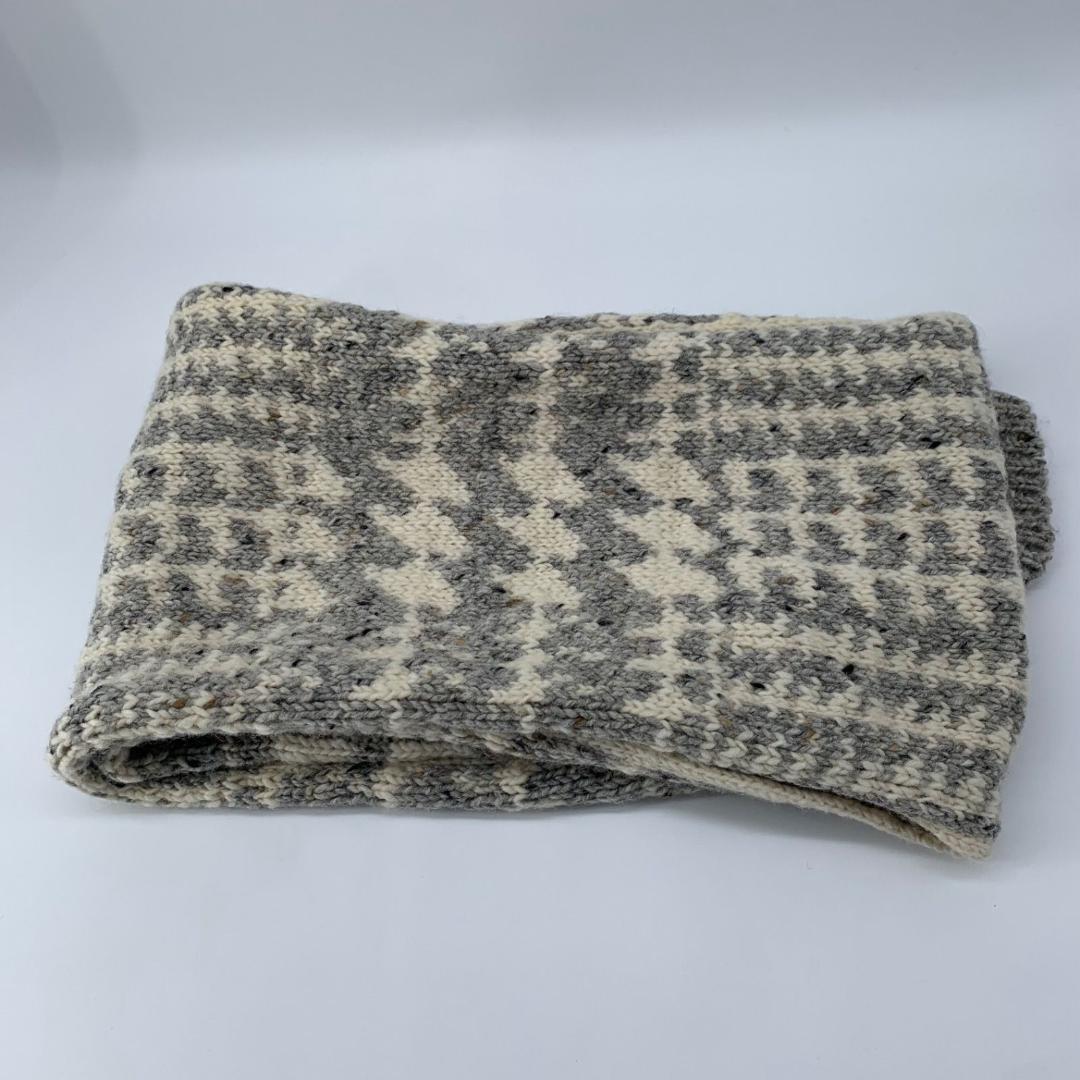 16459✨美品✨トムブラウン 4BAR マフラー ツイード ウール ニット