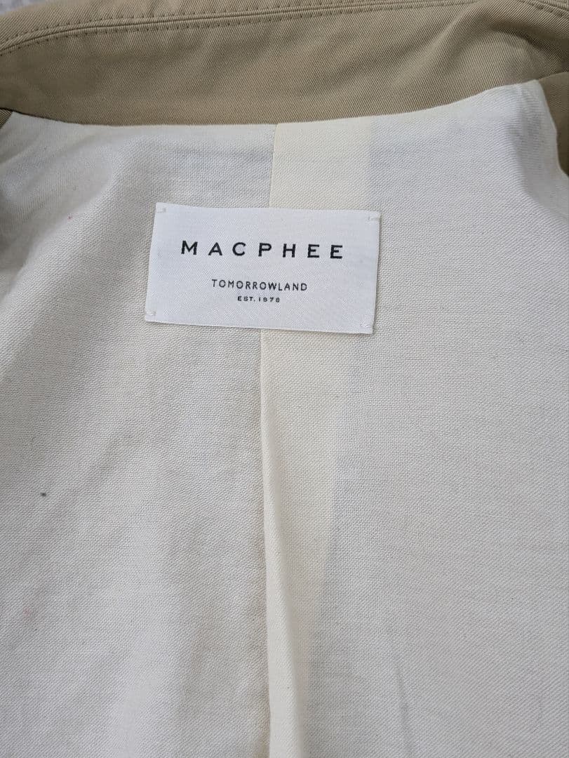 トゥモローランド・MACPHEE（マカフィー）のベージュコート ゆったりデザイン